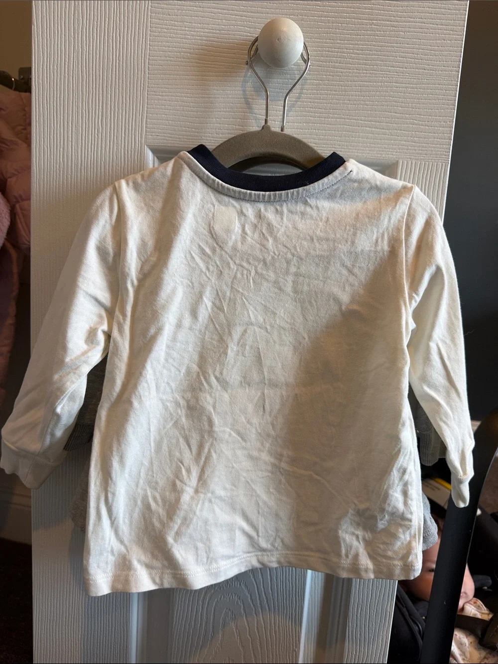 Ralph Lauren baby winter Cream Long-Sleeve Polo Bear Graphic Tee